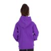 Kids Origin Hoodie in Model shot back. 80% cotton, 20% recycled polyester.