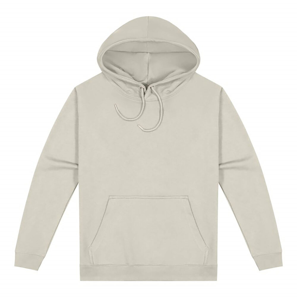 Mens Origin Hoodie in Ivory. 80% cotton, 20% recycled polyester.